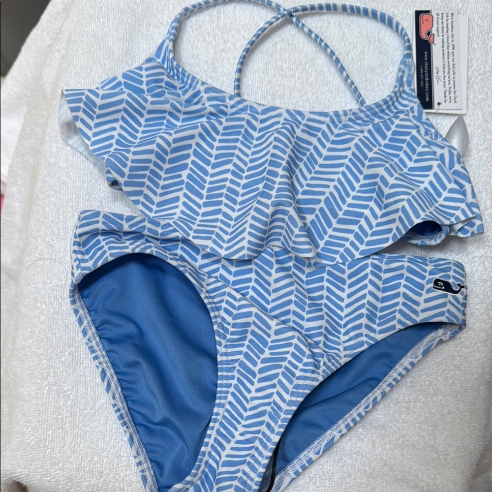 Vineyard Vines Blue and White Chevron Bikini